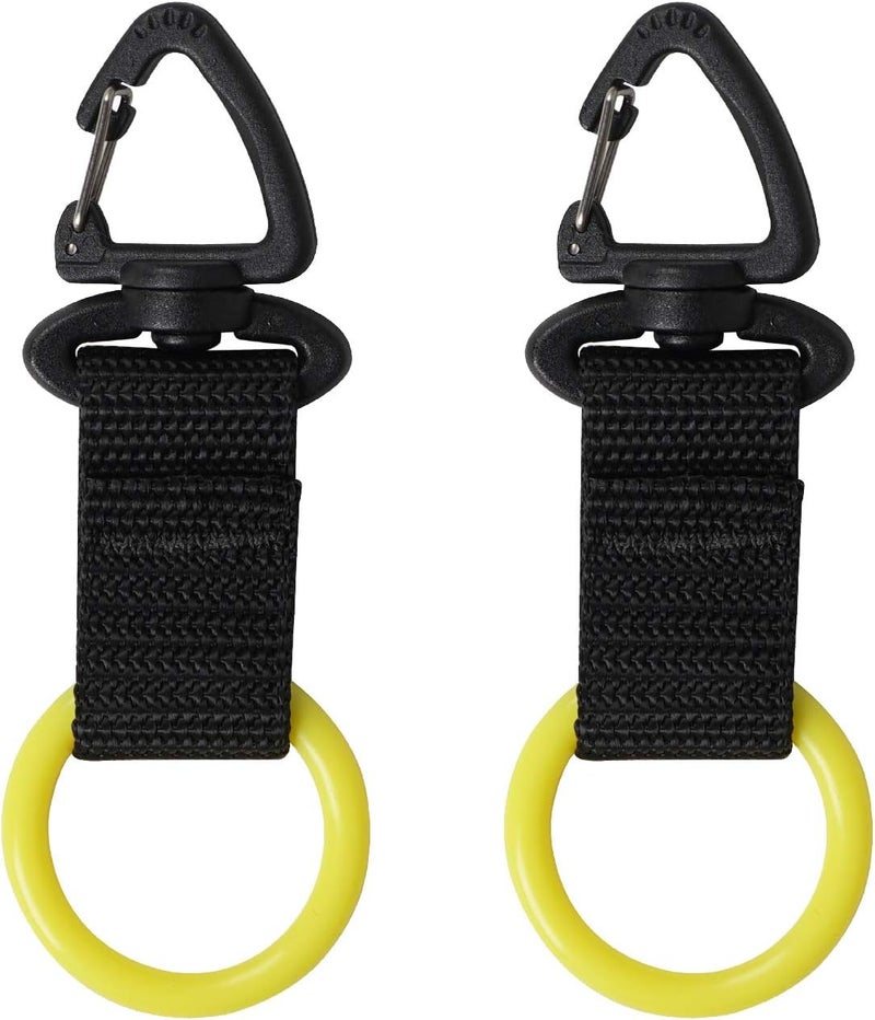 JUSTOOP Store Scuba Octopus Mouthpiece Holder,Silicone Octopus Holder for Scuba Diving 0cto Mouthpiece Keeper for 2nd Stage Regulator Octopus Retainer with Spring Clip,2 PCS,Green/Yellow - Image 1